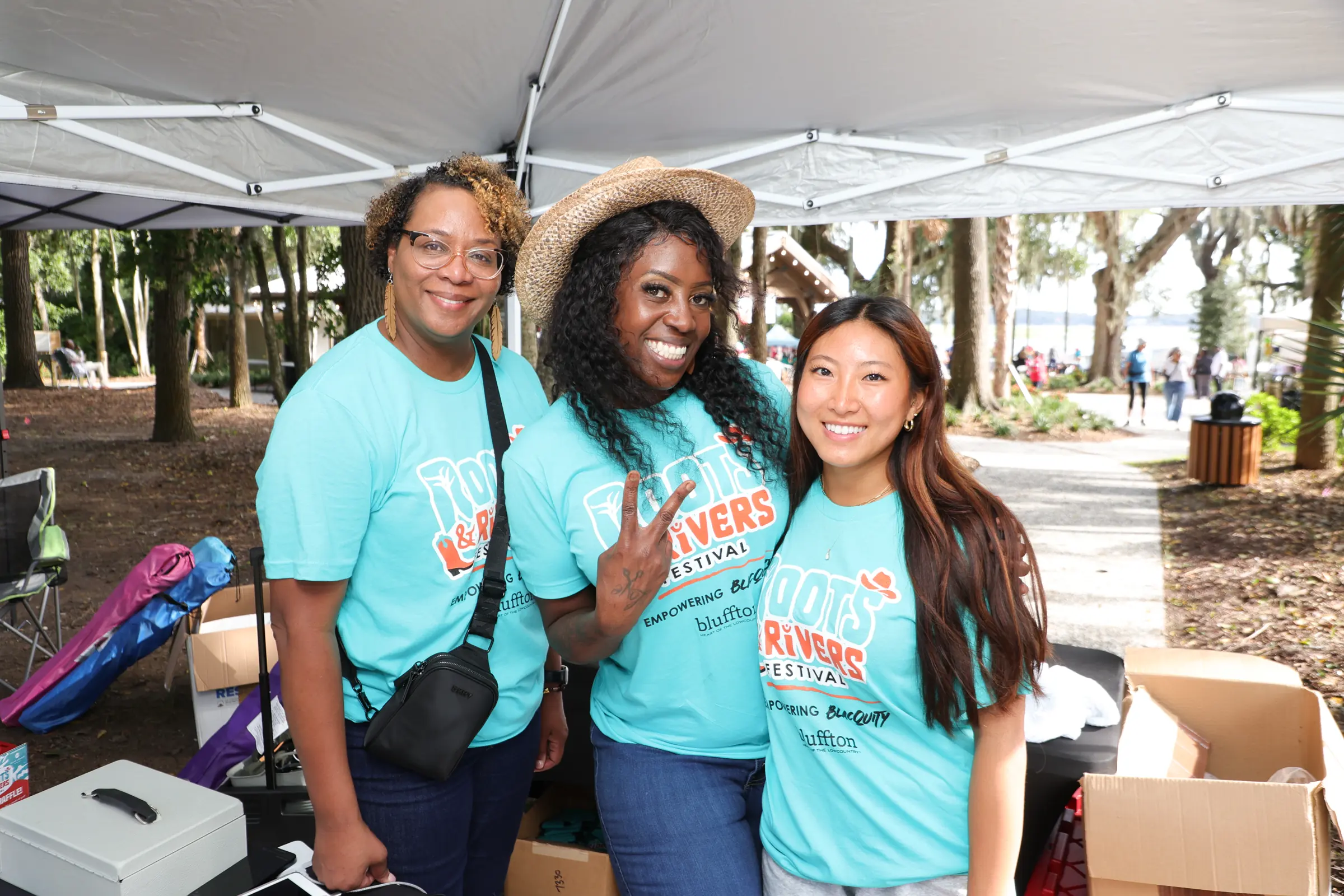 Volunteers at the Roots & Rivers Festival in Bluffton